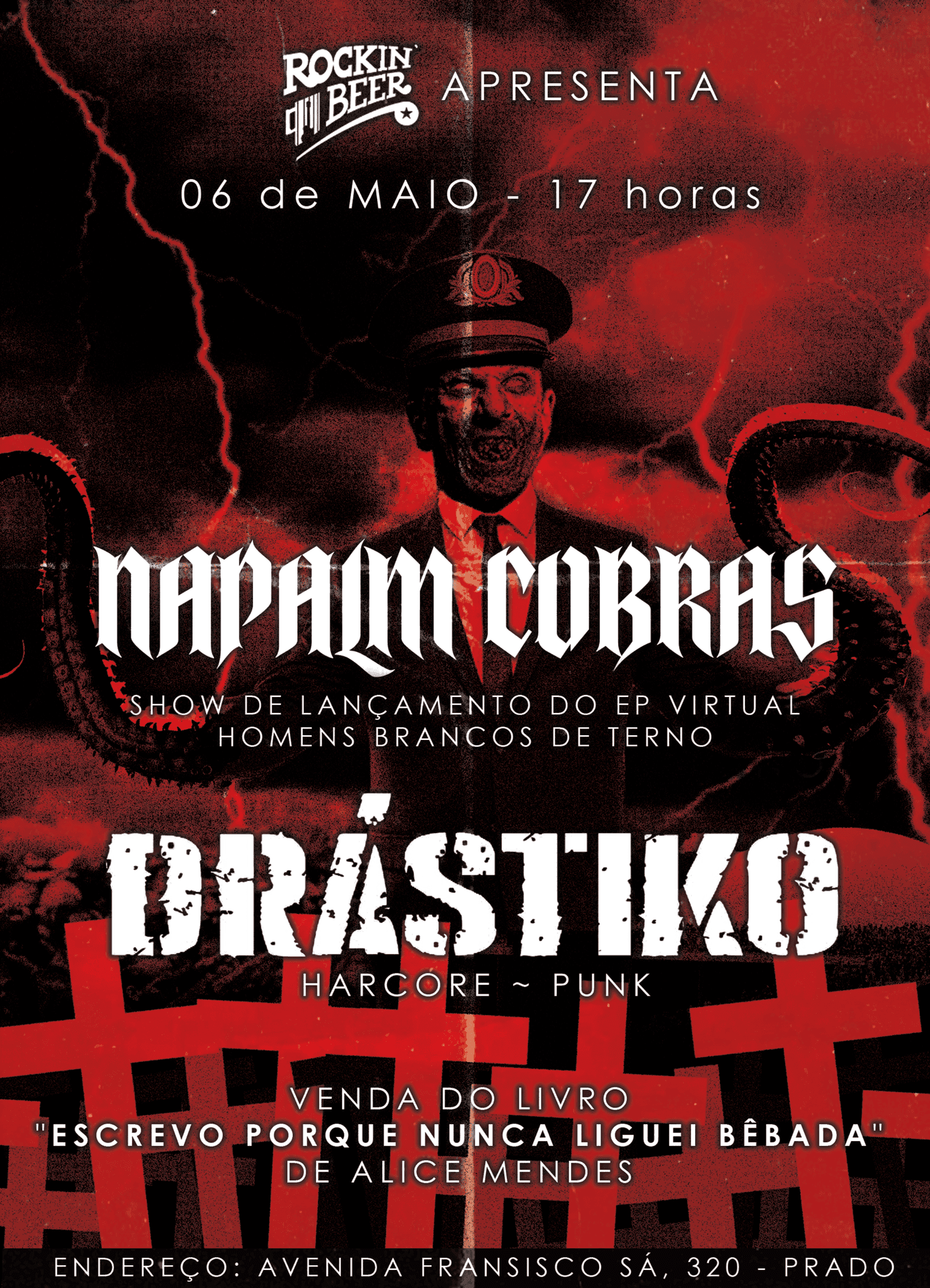 Flyer: Rock in Beer · Lançamento do EP · Av. Francisco Sá · Prado, Belo Horizonte/MG · 2023