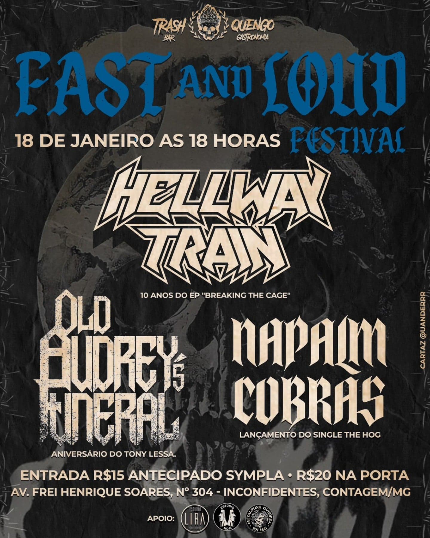 Flyer: Fast and Loud Festival · Trash Bar · Inconfidentes, Contagem/MG · 2024