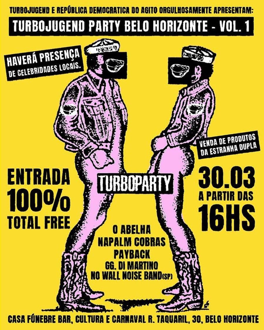 Flyer: Turbojugend Party BH · Vol. 1 · Casa Fúnebre Bar · Taquaril, Belo Horizonte/MG · 2024
