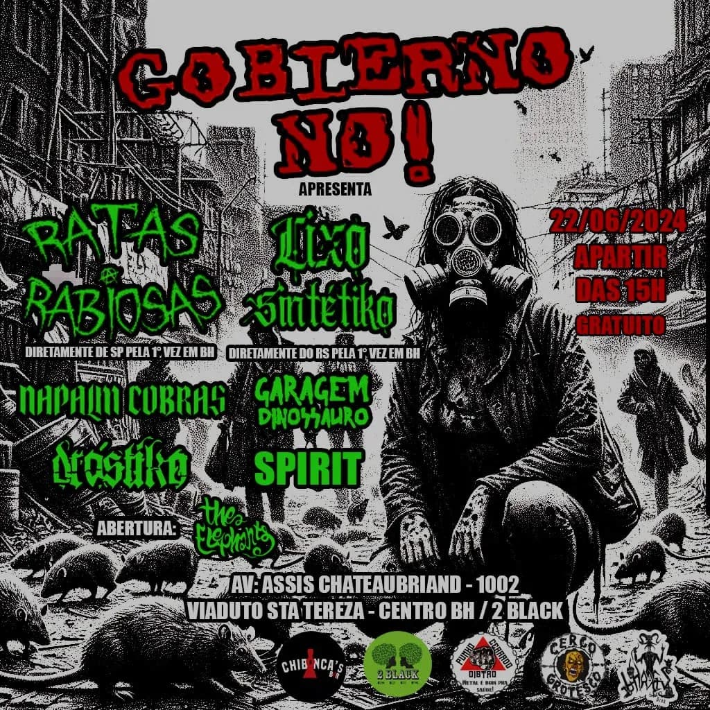 Flyer: Gobierno No! · Viaduto Sta. Tereza · Centro, Belo Horizonte/MG · 2024