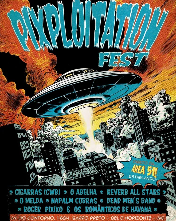Flyer: Pixploitation Fest · Av. do Contorno · Barro Preto, Belo Horizonte/MG · 2024