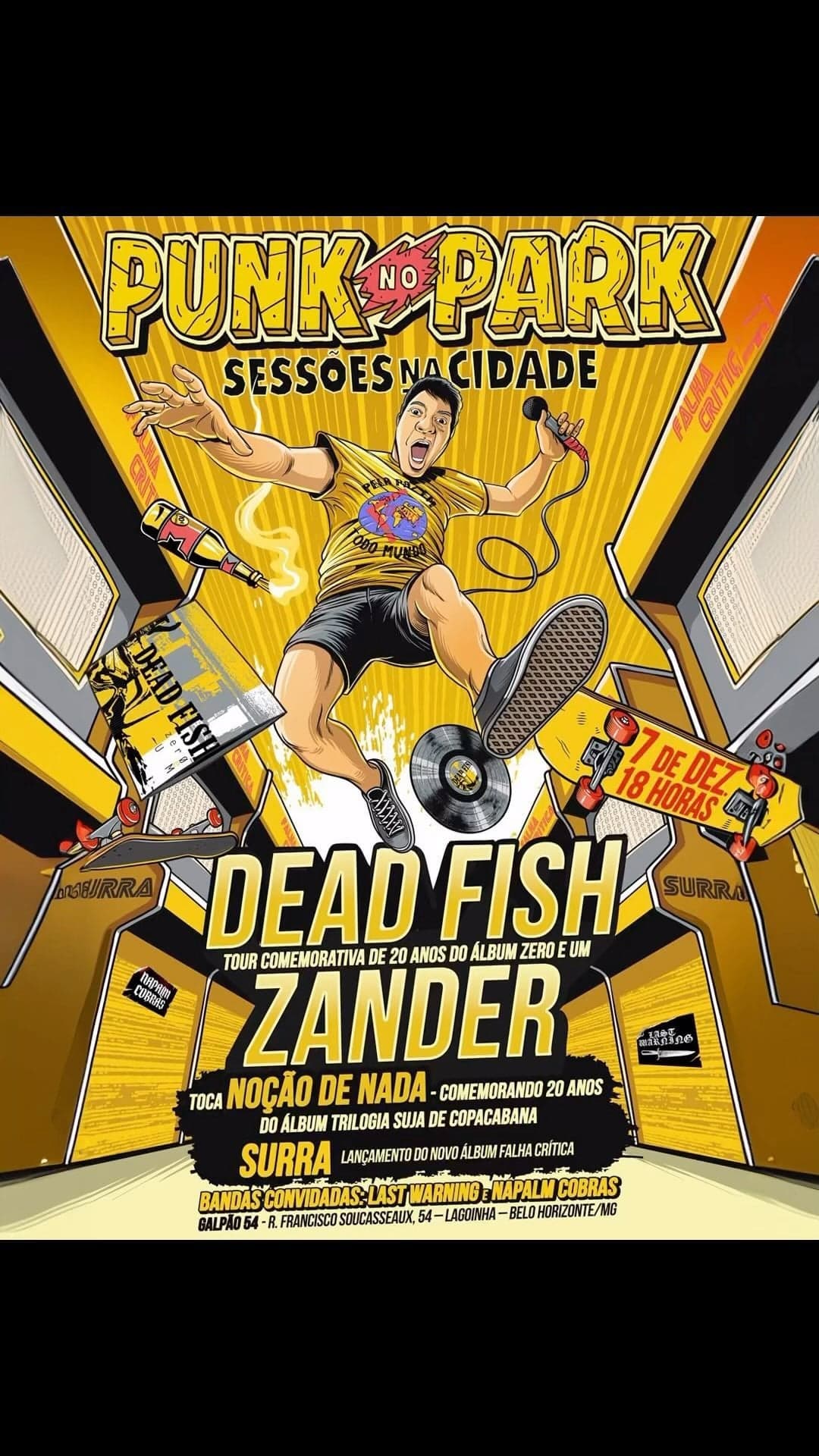 Flyer: Punk no Park · Dead Fish · Galpão 54 · Lagoinha, Belo Horizonte/MG · 2024