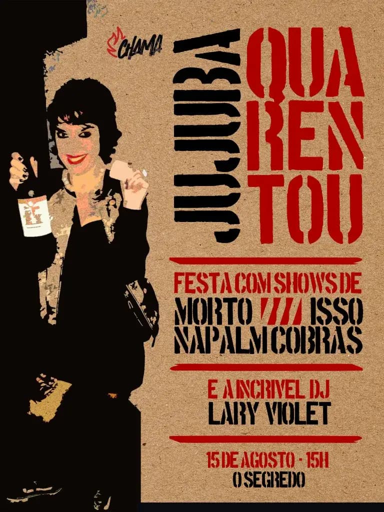 Flyer: Jujuba Quarentou · O Segredo · Centro, Belo Horizonte/MG · 2026