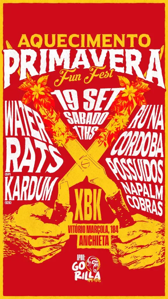 Flyer: Aquecimento Primavera Fun Fest · XBK · Anchieta, Belo Horizonte/MG · 2026